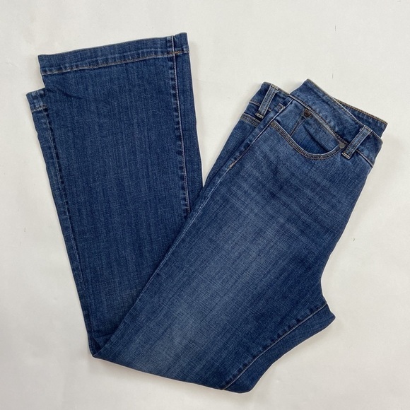 Talbots Simply Flattering 5-Pocket Wide Leg Bootcut High Rise Denim Jeans - Picture 14 of 16